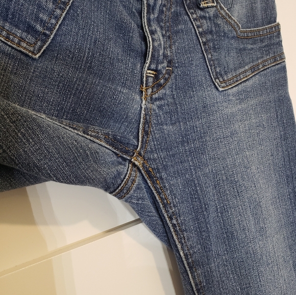 Au Blu Mid-rise Bootcut Denim Blue Jeans With Stretch Womens Size 7 - Picture 7 of 14